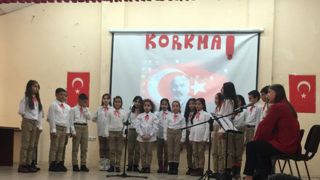 İlçemizde 12 Mart İstiklal Marşı'nın Kabulü ve Mehmet Akif ERSOY'u Anma Programı